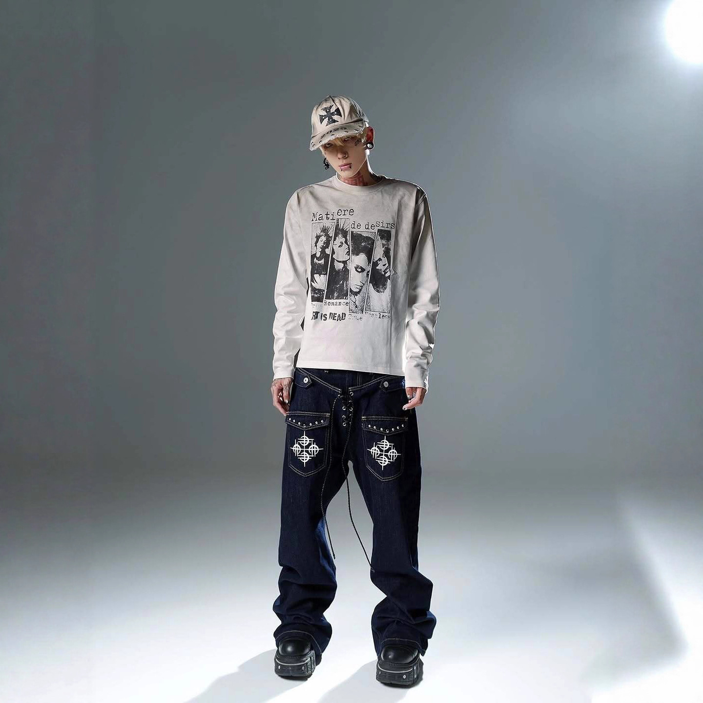 Men'S Fashion T Shirts - Herfst- en wintercollectie: retro T-shirt met