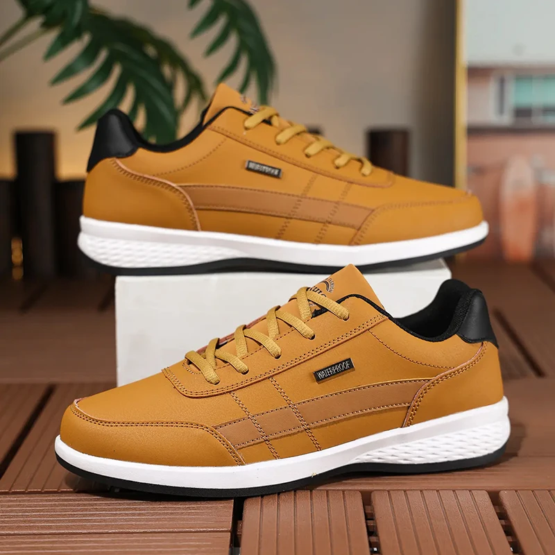 Mens Fashion Trainers - Leren PU Herenschoenen Sneakers Trend Casual