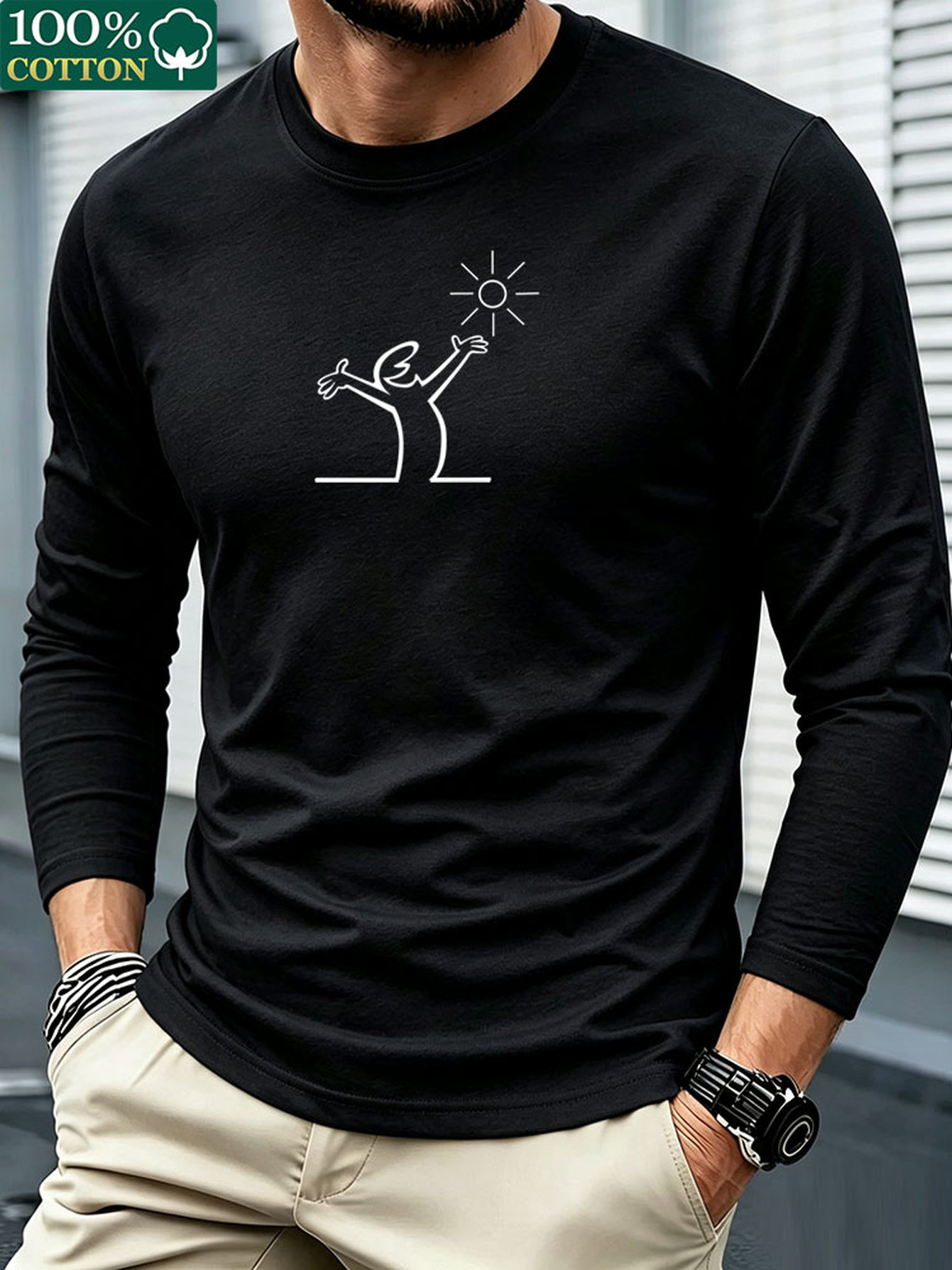 Heren T-shirt met lange mouwen - Men'S Fashion T Shirts recensie en prijs